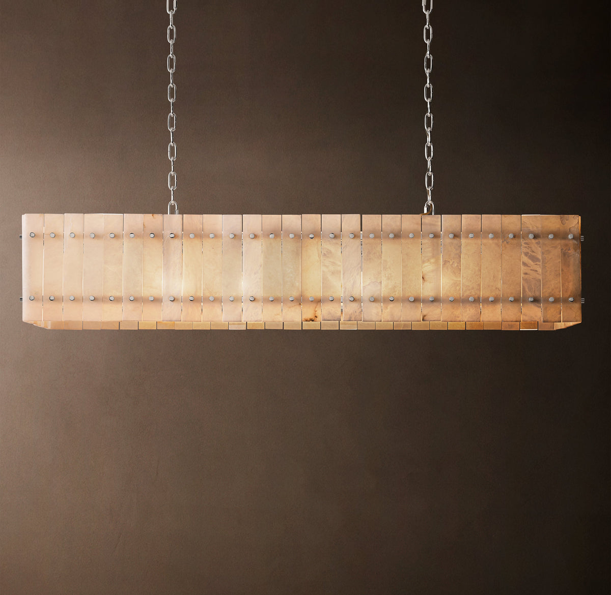 Sculptural San Marco Alabaster Linear Chandelier – 54" — view 3
