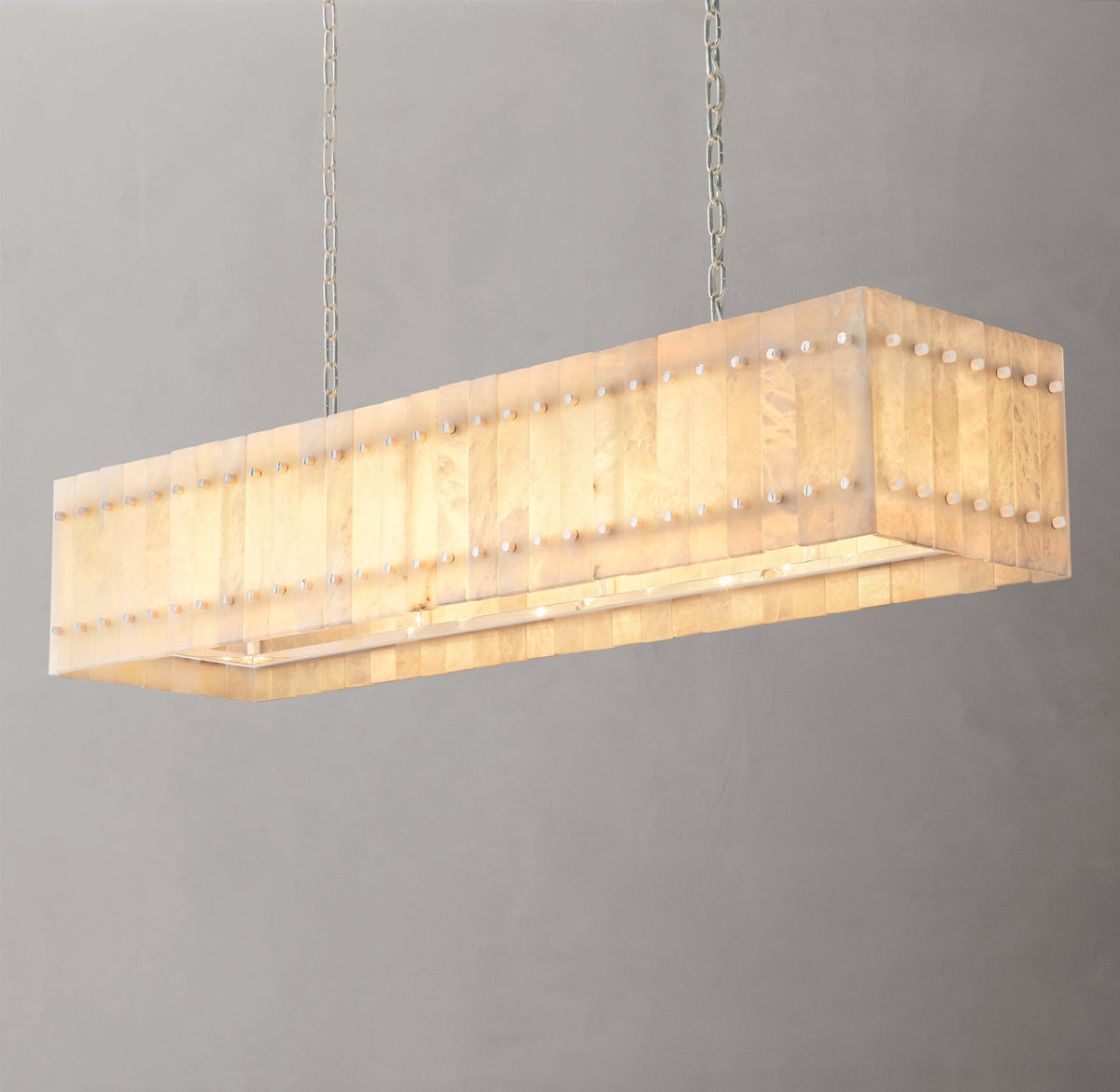 Sculptural San Marco Alabaster Linear Chandelier – 54" — view 4