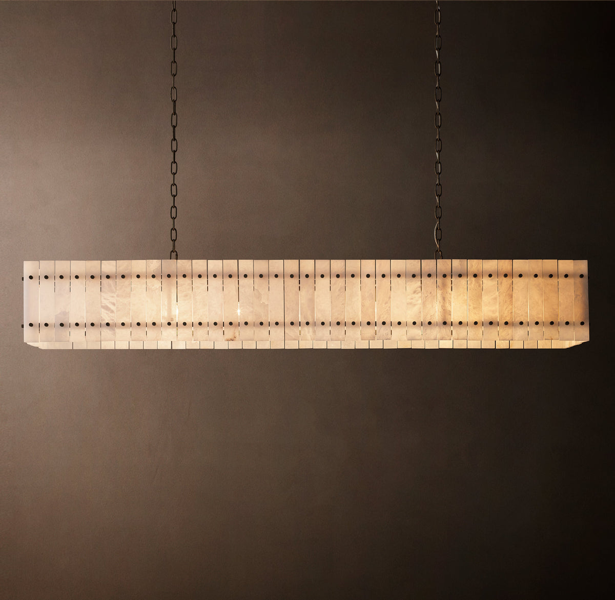 Sculptural San Marco Alabaster Linear Chandelier – 72" — view 3