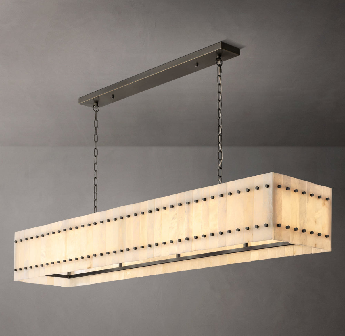 Sculptural San Marco Alabaster Linear Chandelier – 72" — view 4