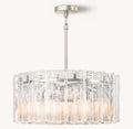 Signature Lattice Clear Glass Round Chandelier – 37" — view 1