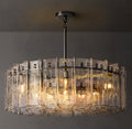 Signature Lattice Clear Glass Round Chandelier – 48" — view 1