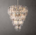Signature Lattice Clear Glass Tiered Round Chandelier – 47" — view 1