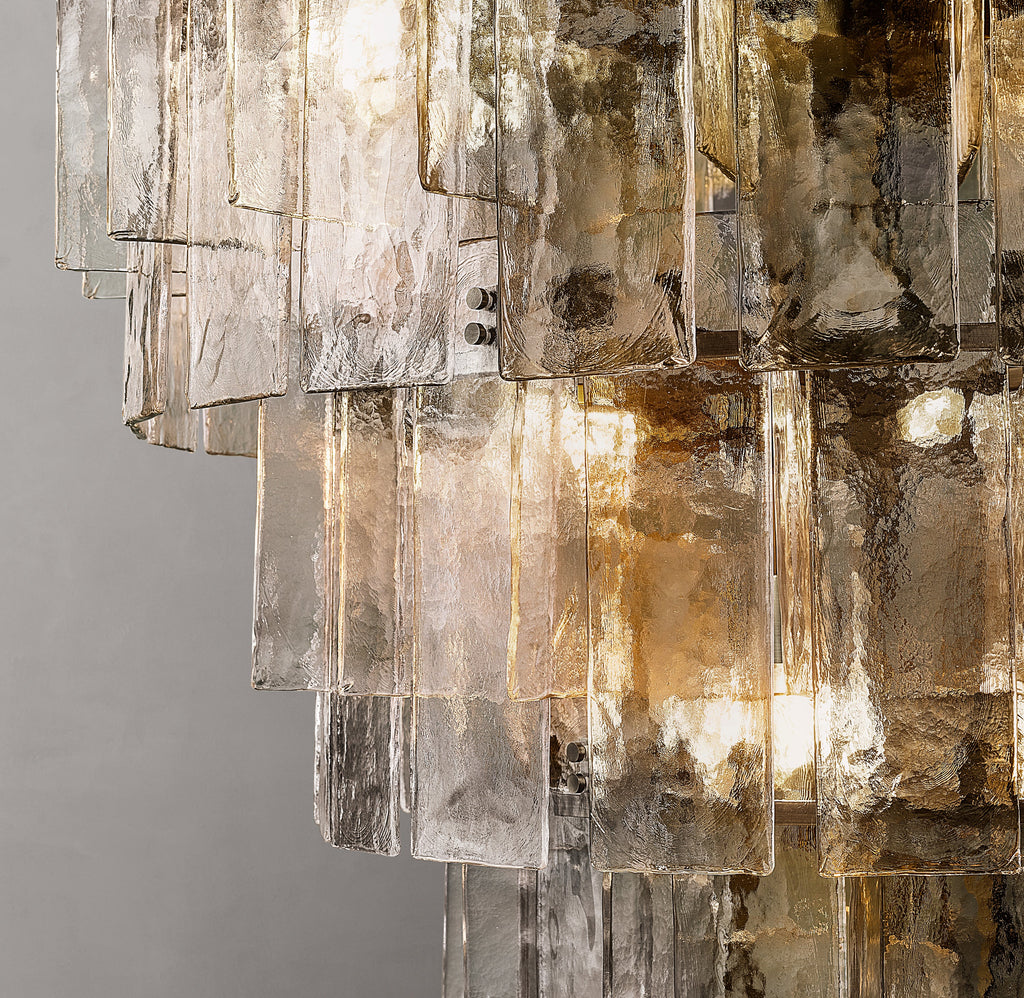 Signature Lattice Smoke Glass Tiered Chandelier — view 3