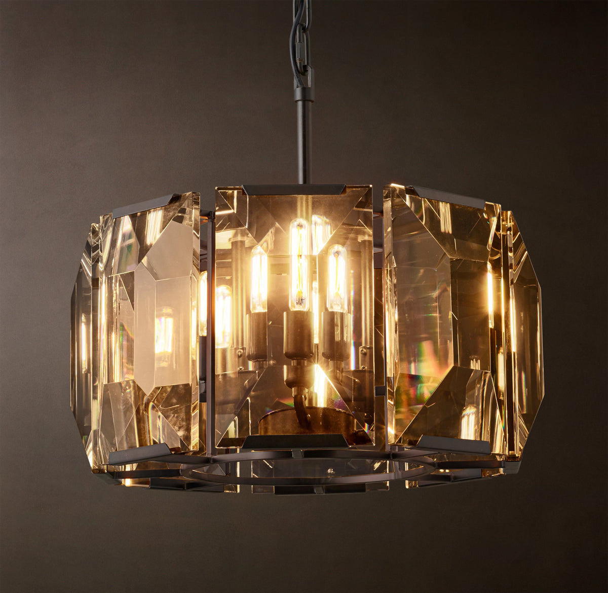 Signature Harlow Crystal Round Chandelier – 19" Iron — view 4