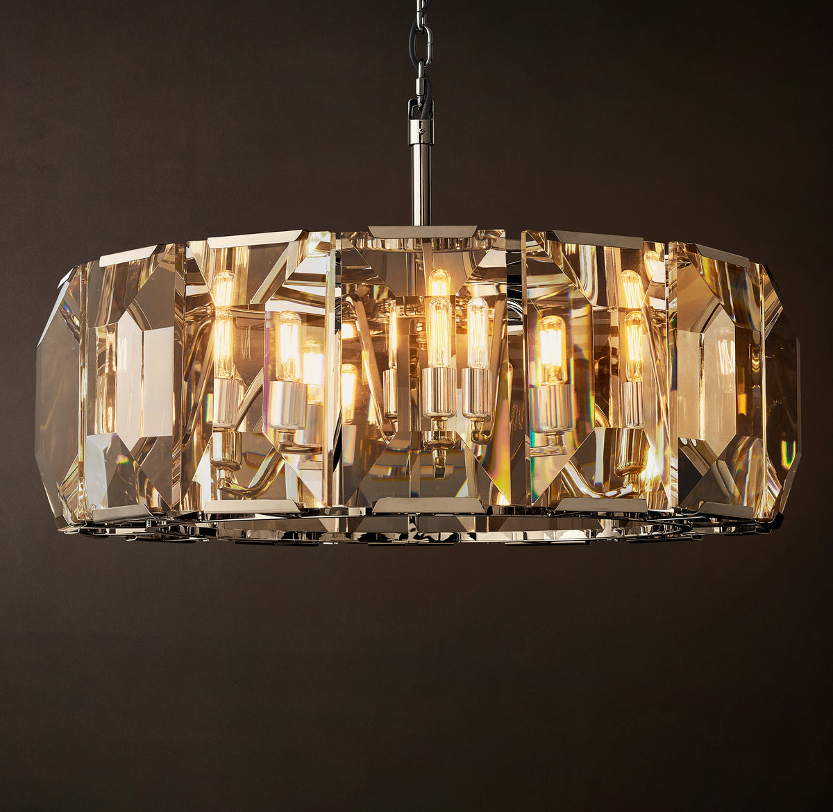 Signature Harlow Crystal Round Chandelier – 31" — view 2