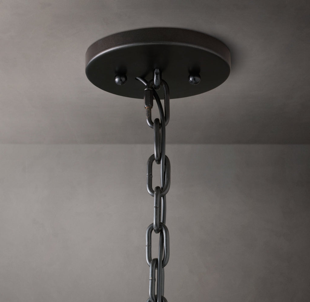 Signature Harlow Crystal Round Chandelier – 43" Iron — view 3