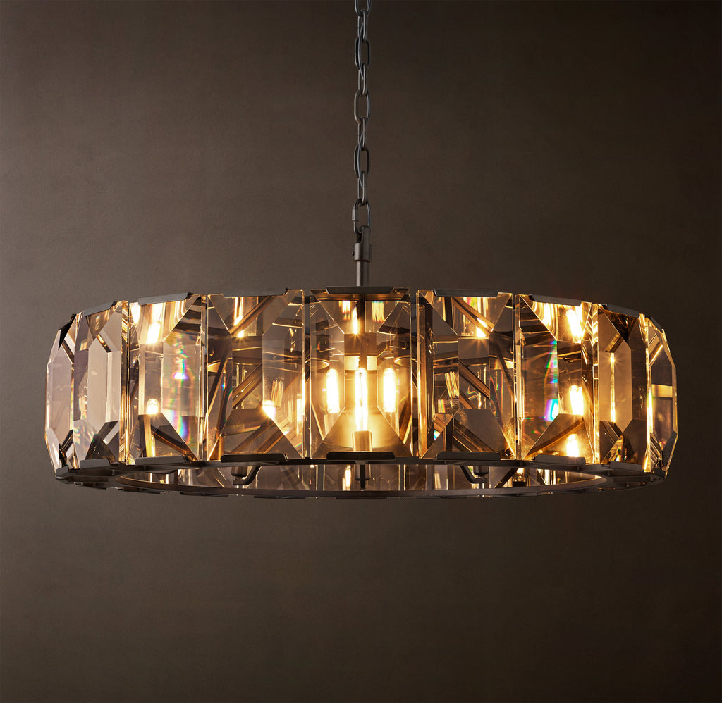 Signature Harlow Crystal Round Chandelier – 43" Iron — view 4