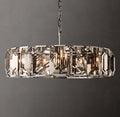 Signature Harlow Crystal Round Chandelier – 43" Polished Stainless Steel — view 1
