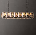 Signature Harlow Crystal Rectangular Chandelier – 54" Iron — view 1
