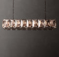Signature Harlow Crystal Rectangular Chandelier – 62" Iron — view 1