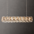 Signature Harlow Crystal Rectangular Chandelier – 62" Polished Stainless Steel — view 1