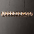 Signature Harlow Crystal Rectangular Chandelier – 74" Iron — view 1