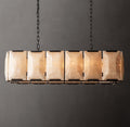 Signature Harlow Calcite Rectangular Chandelier – 42" Iron — view 1