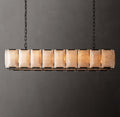Signature Harlow Calcite Rectangular Chandelier – 62" Iron — view 1