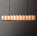 Signature Harlow Calcite Rectangular Chandelier – 74" Iron — view 1