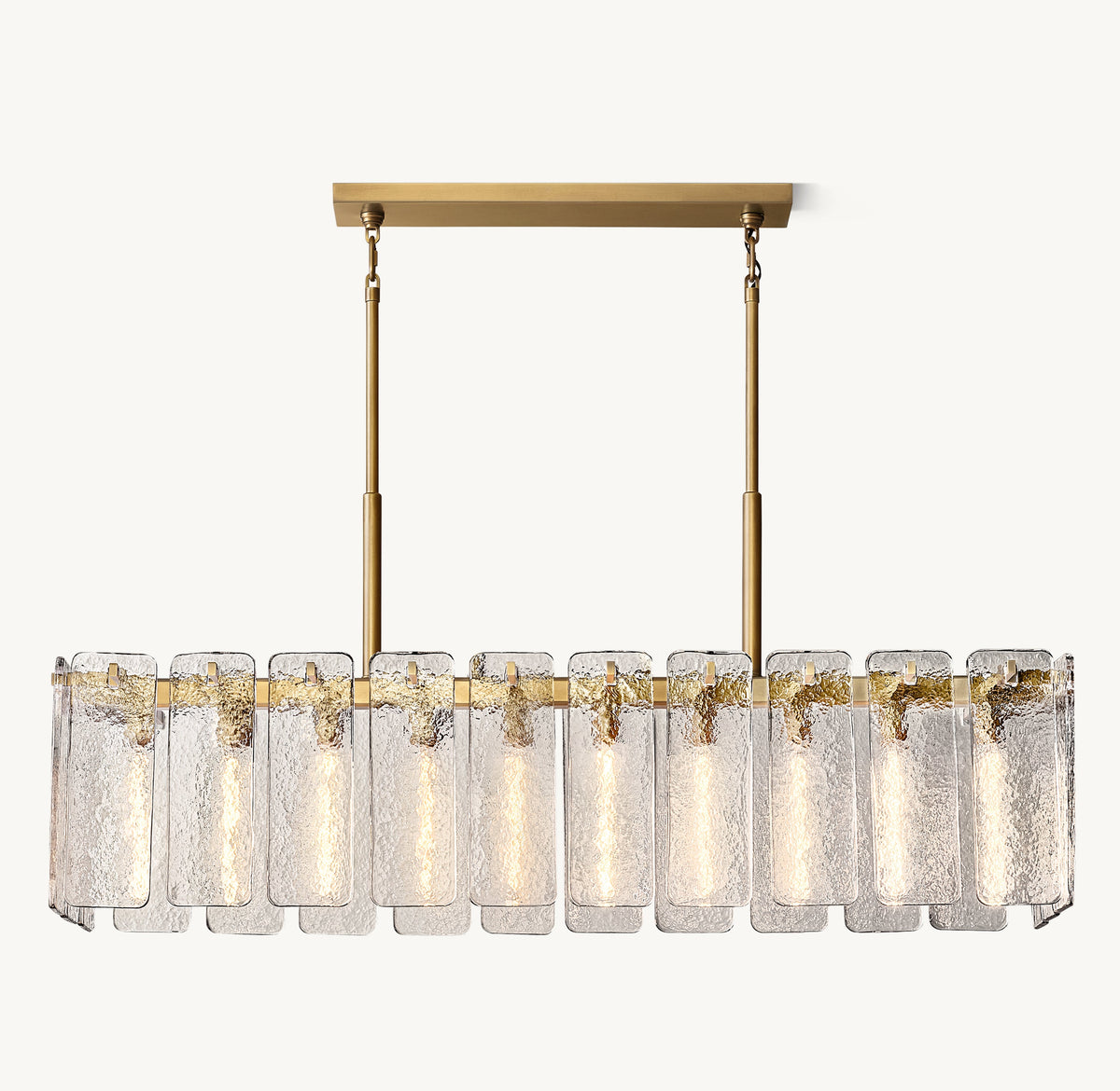 Signature Calamette Glass Rectangular Chandelier – 60" — view 2
