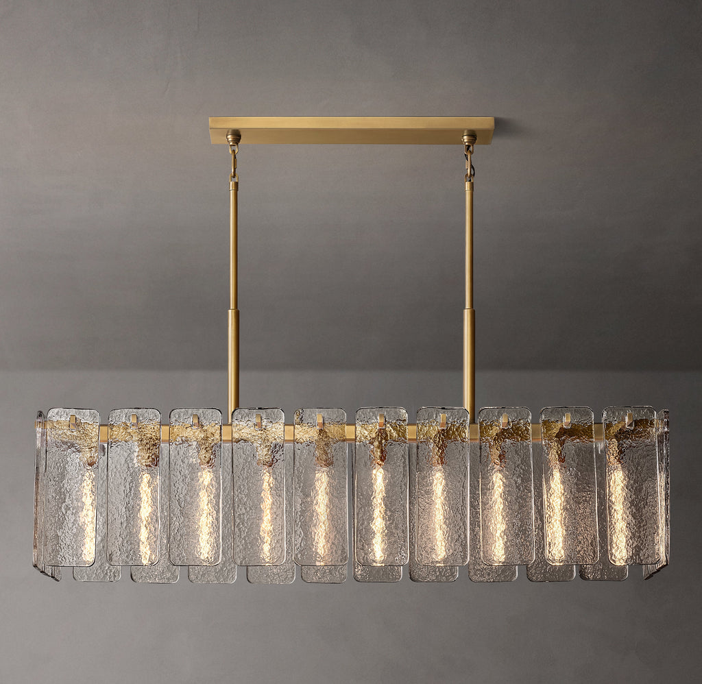 Signature Calamette Glass Rectangular Chandelier – 60" — view 3