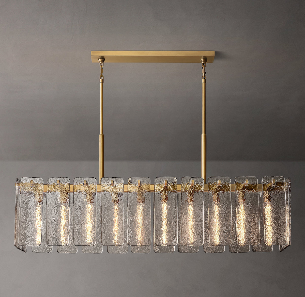 Signature Calamette Glass Rectangular Chandelier – 60" — view 3