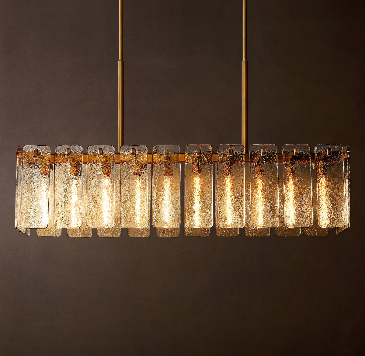 Signature Calamette Glass Rectangular Chandelier – 60" — view 4