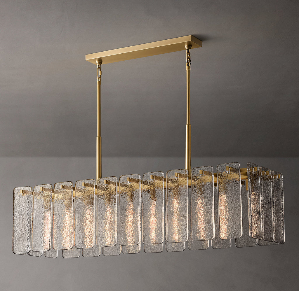 Signature Calamette Glass Rectangular Chandelier – 60" — view 5