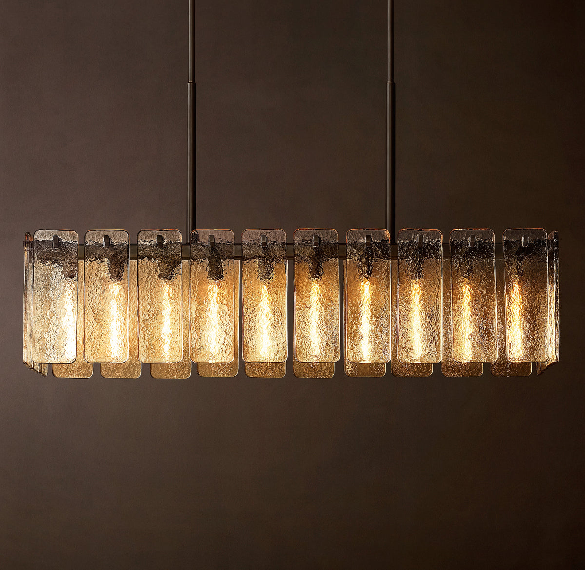 Signature Calamette Glass Rectangular Chandelier – 60" — view 3