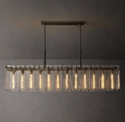 Signature Calamette Glass Rectangular Chandelier – 72"