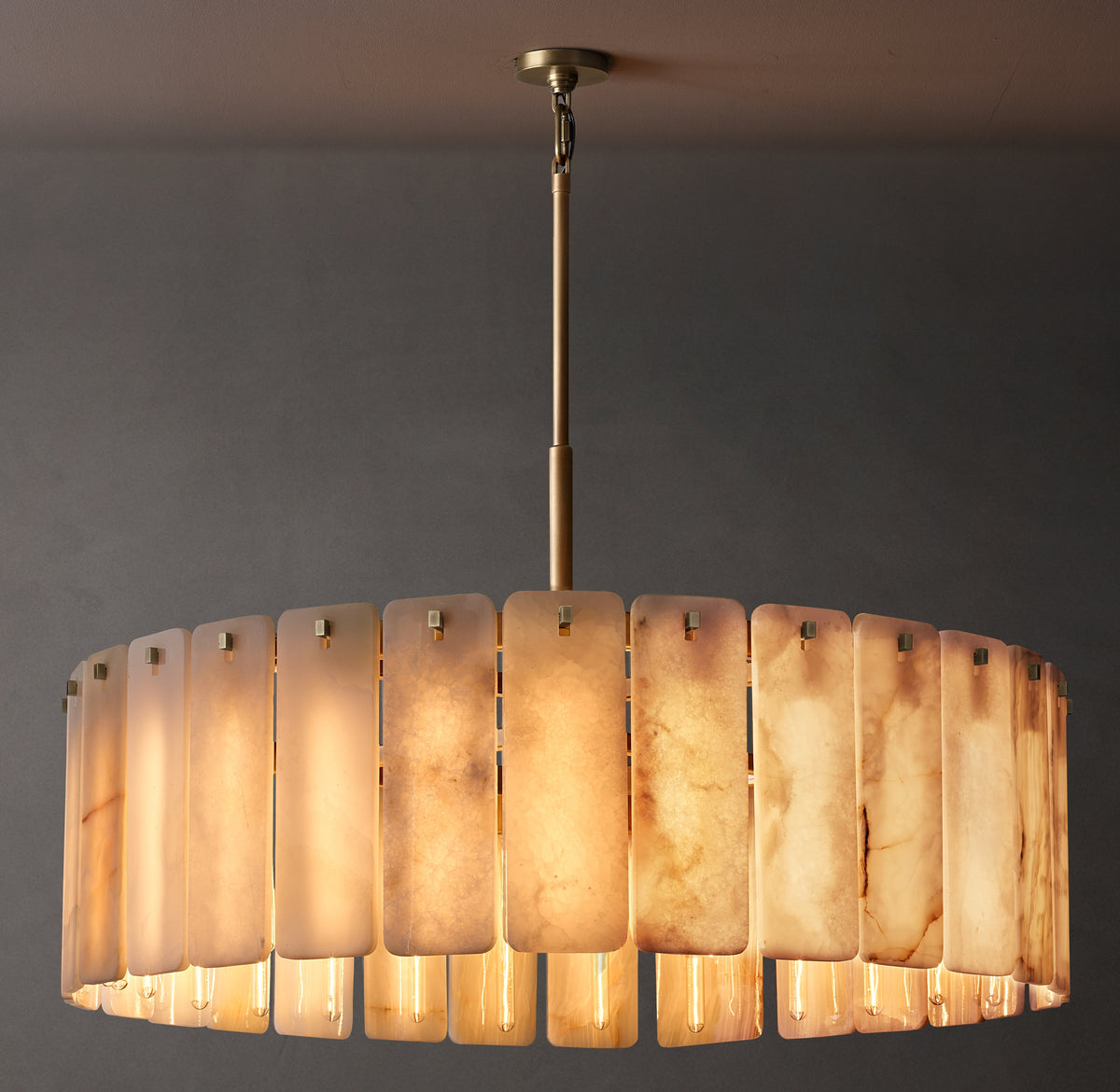 Signature Calamette Onyx Round Chandelier – 48" — view 1