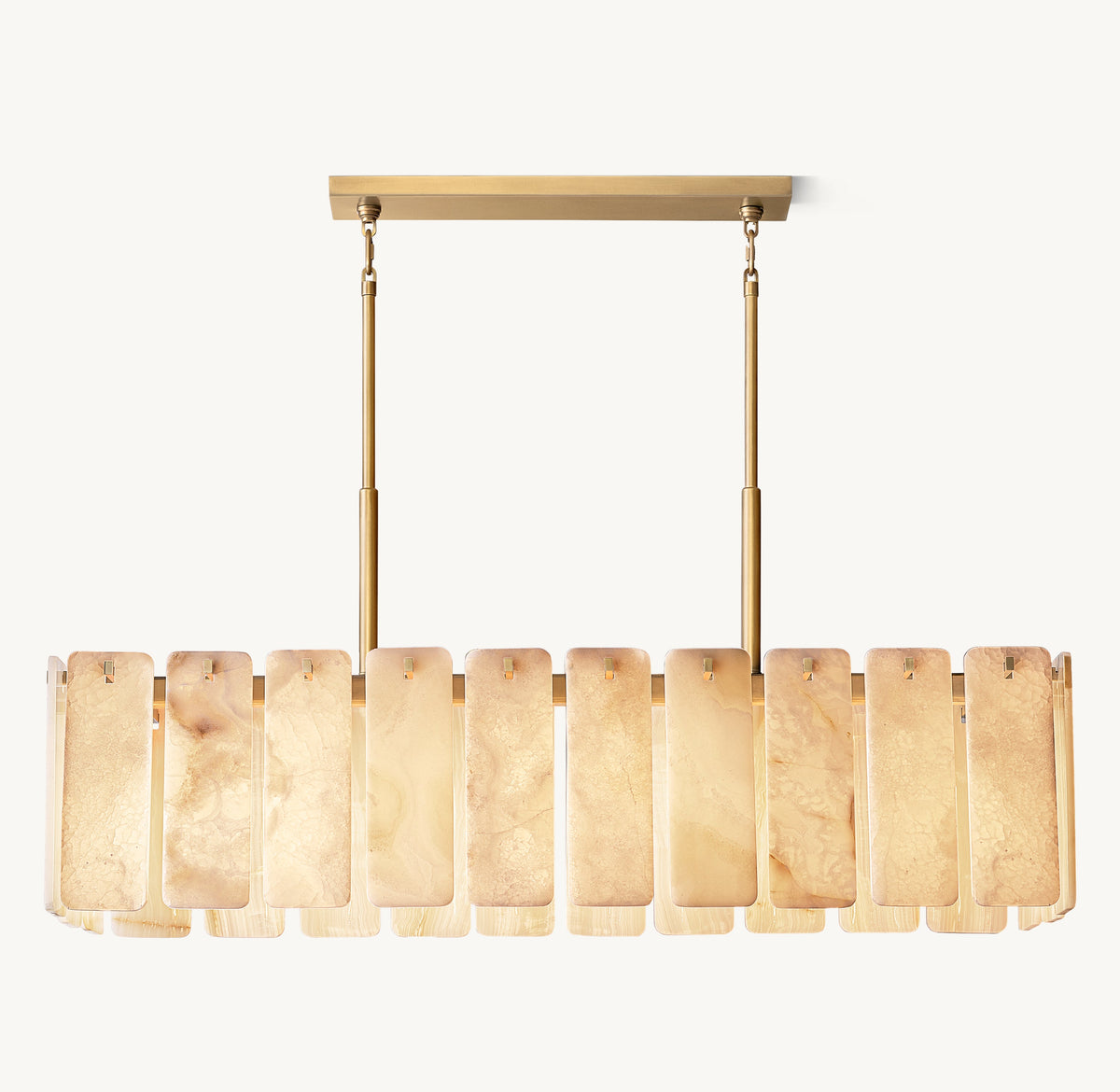 Signature Calamette Onyx Rectangular Chandelier – 60" — view 2