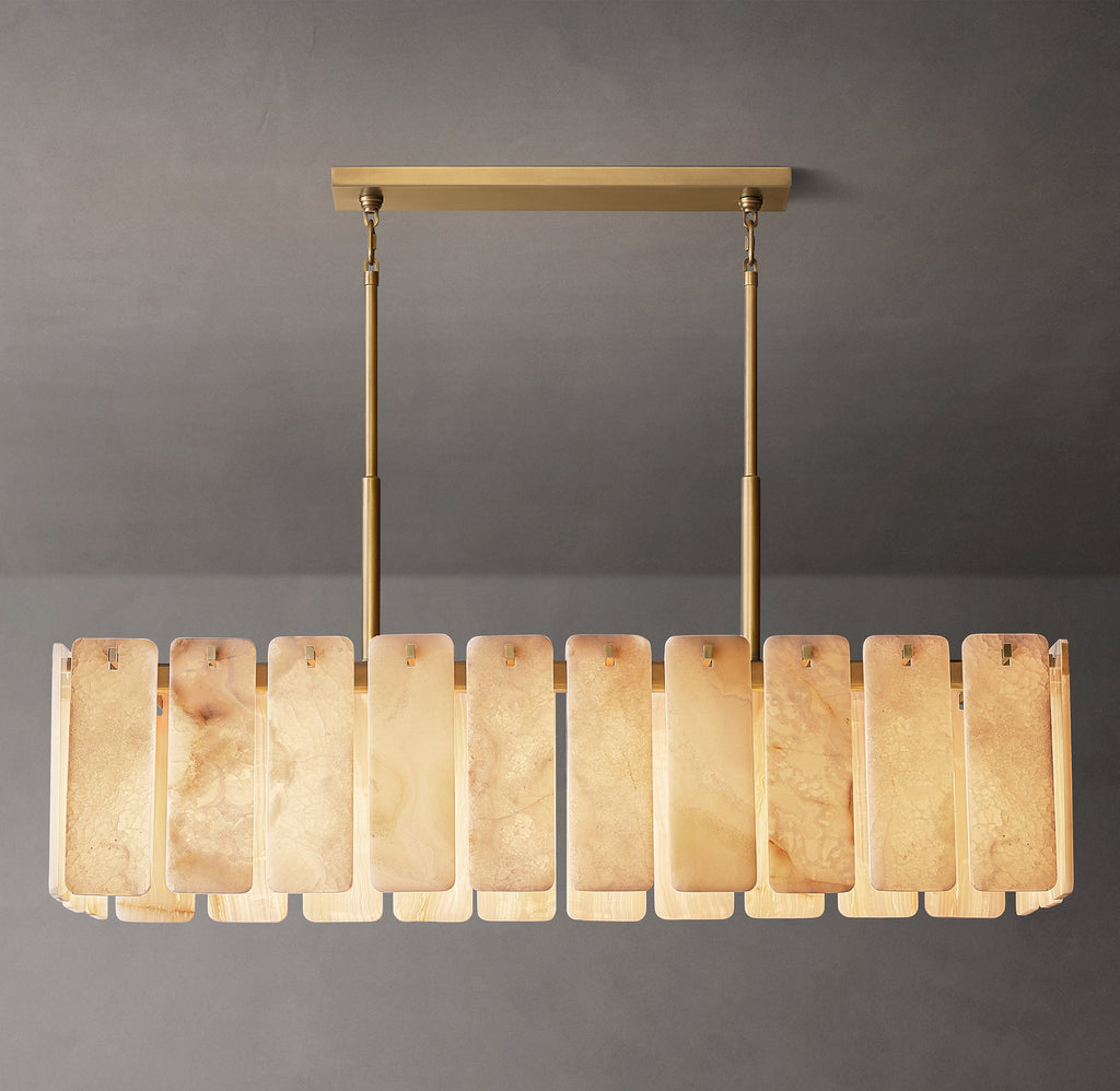 Signature Calamette Onyx Rectangular Chandelier – 60" — view 3