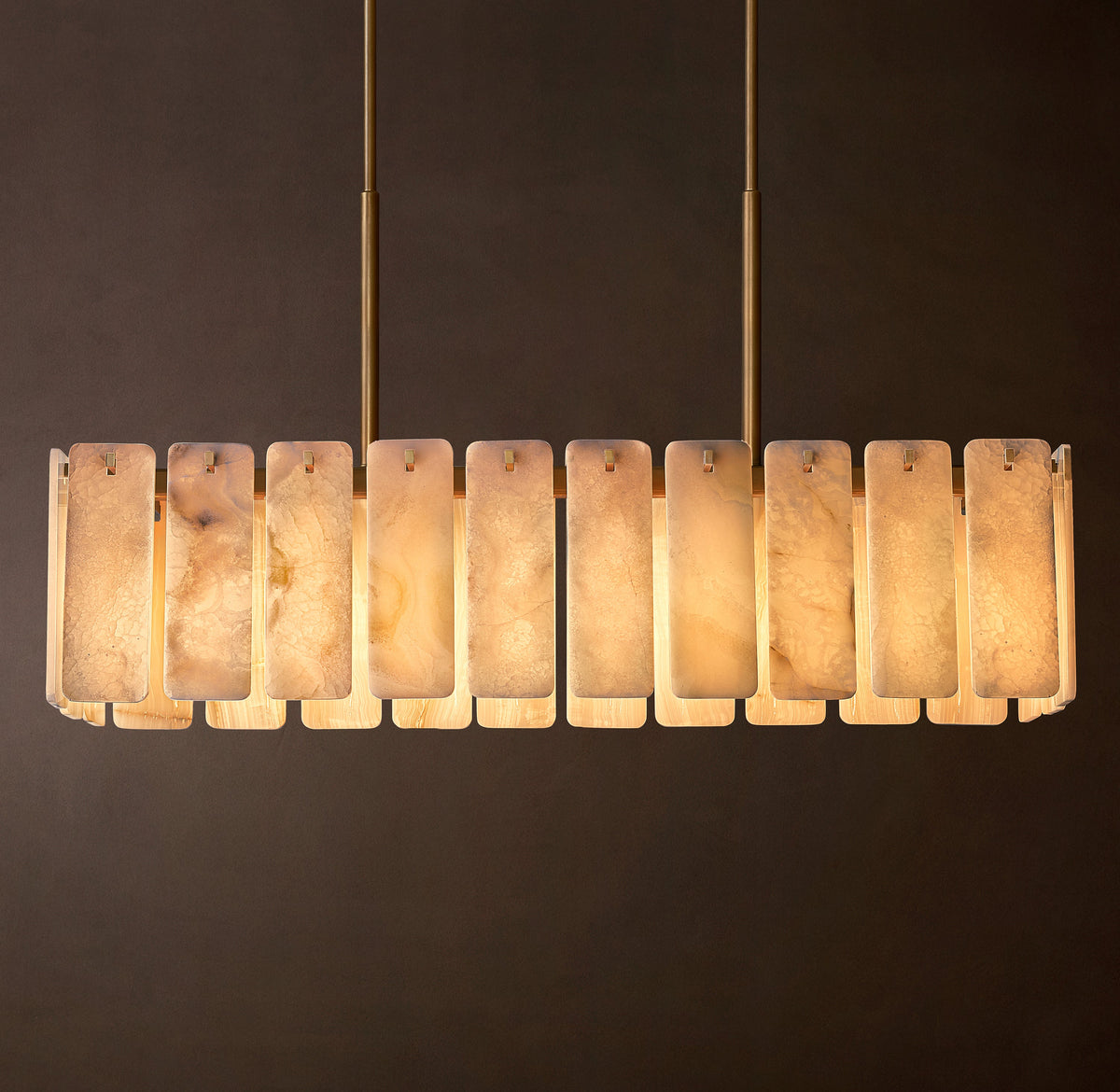 Signature Calamette Onyx Rectangular Chandelier – 60" — view 4