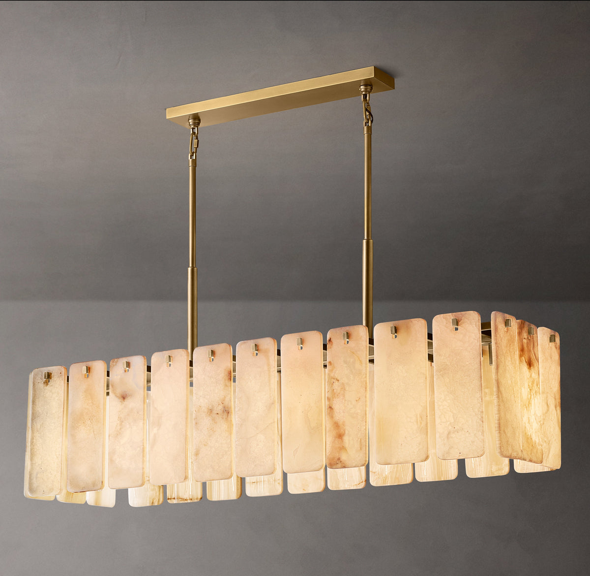 Signature Calamette Onyx Rectangular Chandelier – 60" — view 5