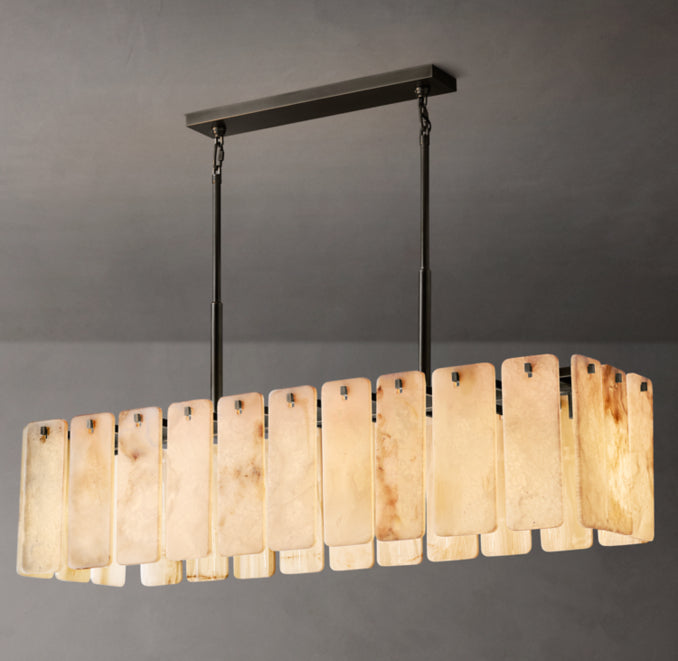 Signature Calamette Onyx Rectangular Chandelier – 60" — view 3