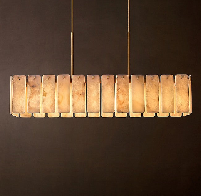 Signature Calamette Onyx Rectangular Chandelier – 72" — view 2