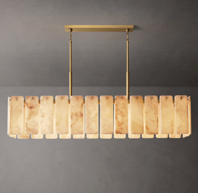 Signature Calamette Onyx Rectangular Chandelier – 72" — view 3