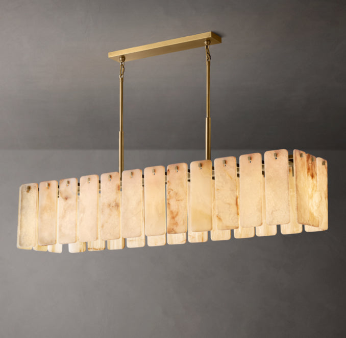 Signature Calamette Onyx Rectangular Chandelier – 72" — view 4
