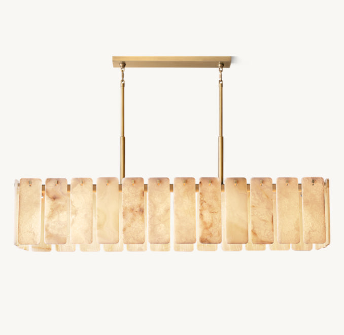 Signature Calamette Onyx Rectangular Chandelier – 72" — view 5
