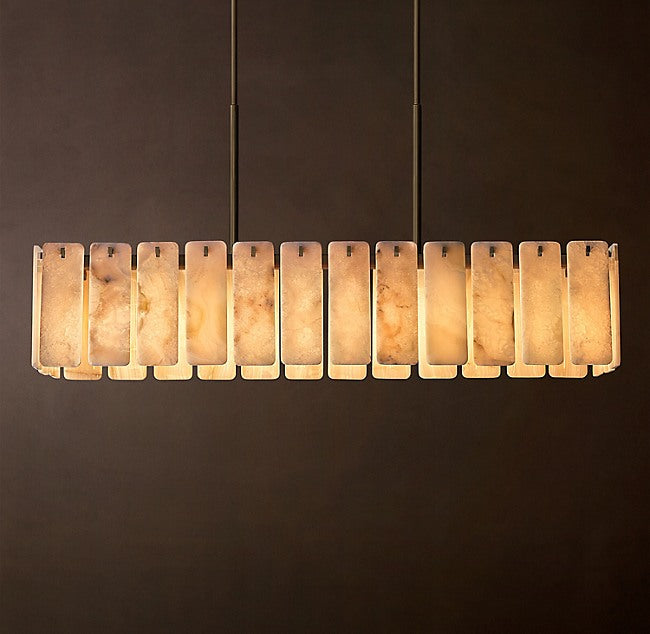 Signature Calamette Onyx Rectangular Chandelier – 60" — view 1