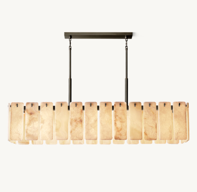 Signature Calamette Onyx Rectangular Chandelier – 60" — view 2