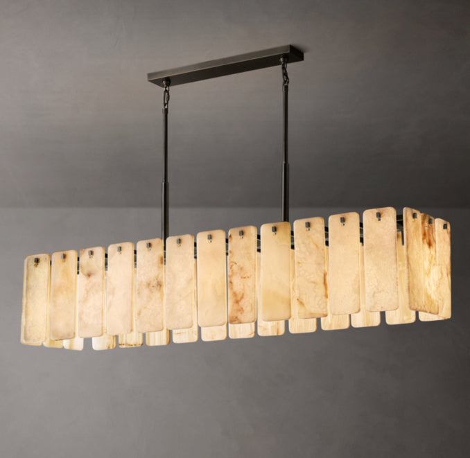 Signature Calamette Onyx Rectangular Chandelier – 60" — view 3