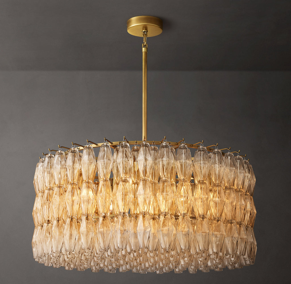 Artisan Chiara Clear Glass Round Chandelier – 37" — view 1