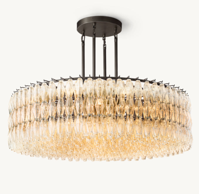 Artisan Chiara Clear Glass Round Chandelier – 62" — view 2
