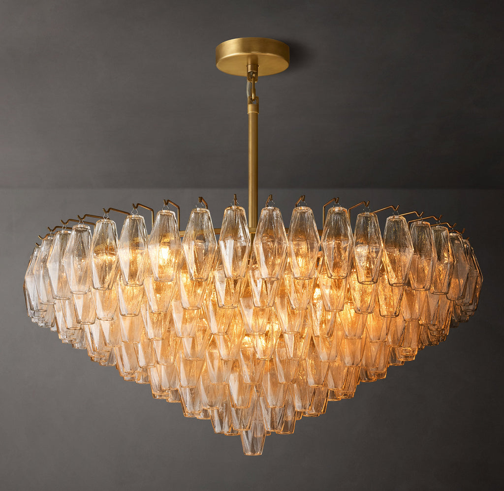 Artisan Chiara Clear Glass Tiered Round Chandelier – 37" — view 1