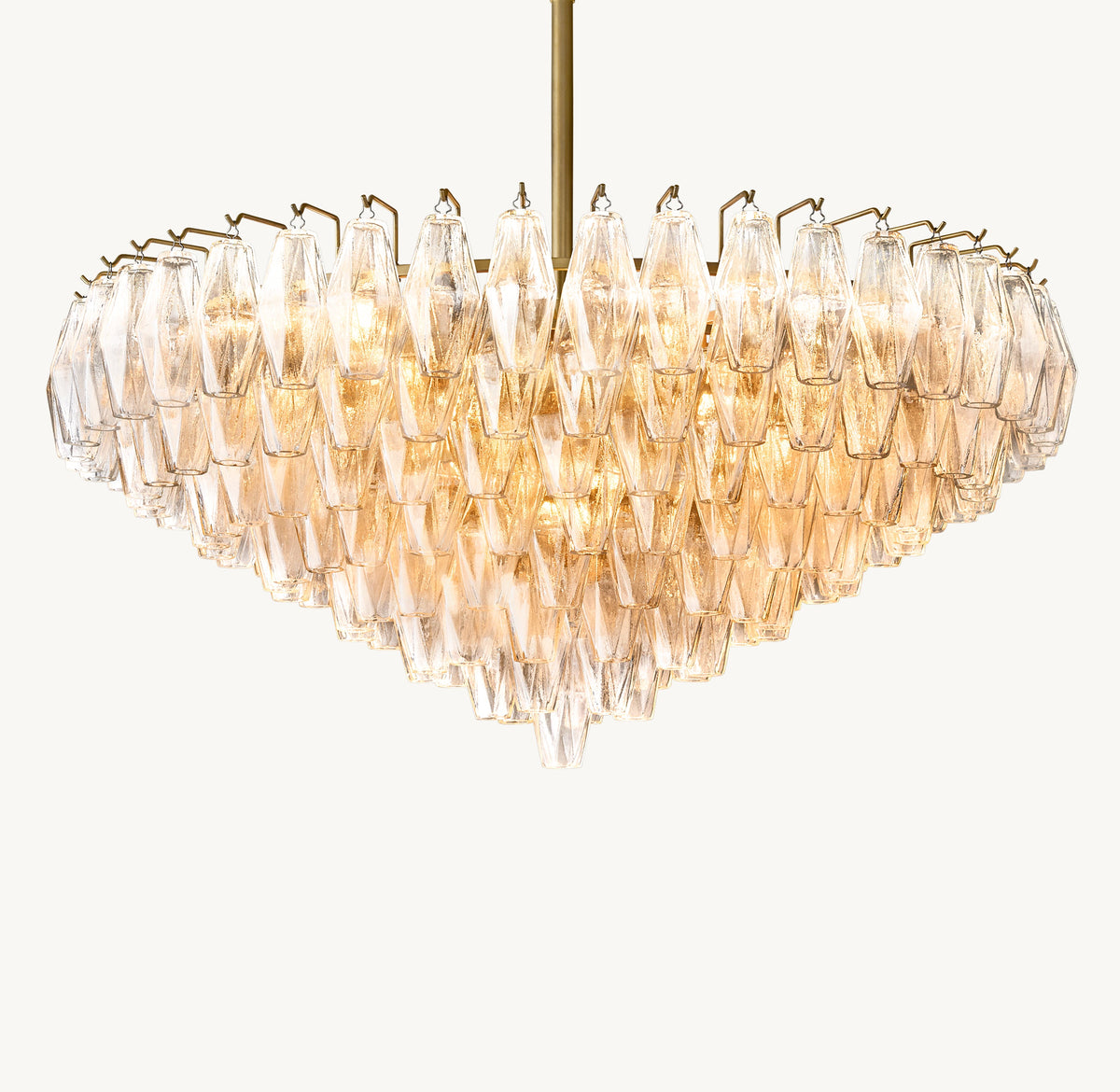 Artisan Chiara Clear Glass Tiered Round Chandelier – 37" — view 2