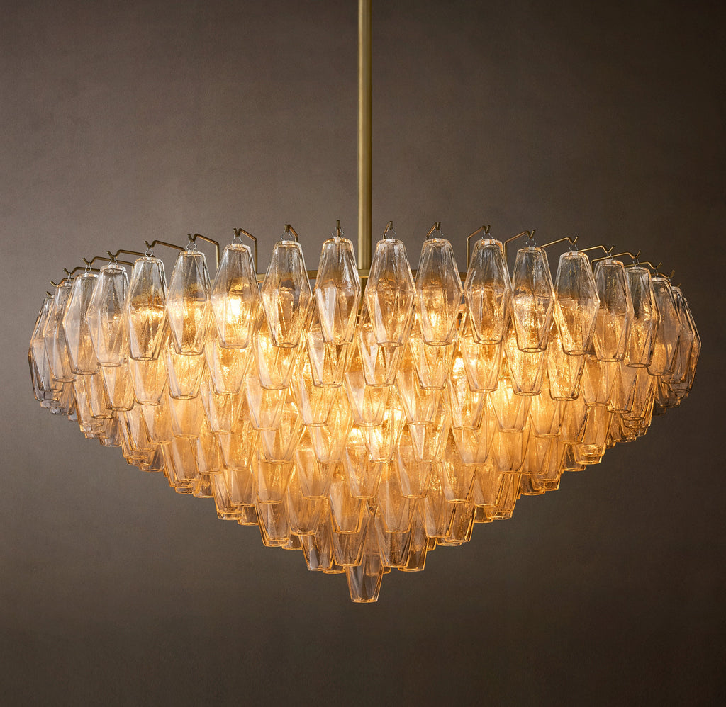 Artisan Chiara Clear Glass Tiered Round Chandelier – 37" — view 4