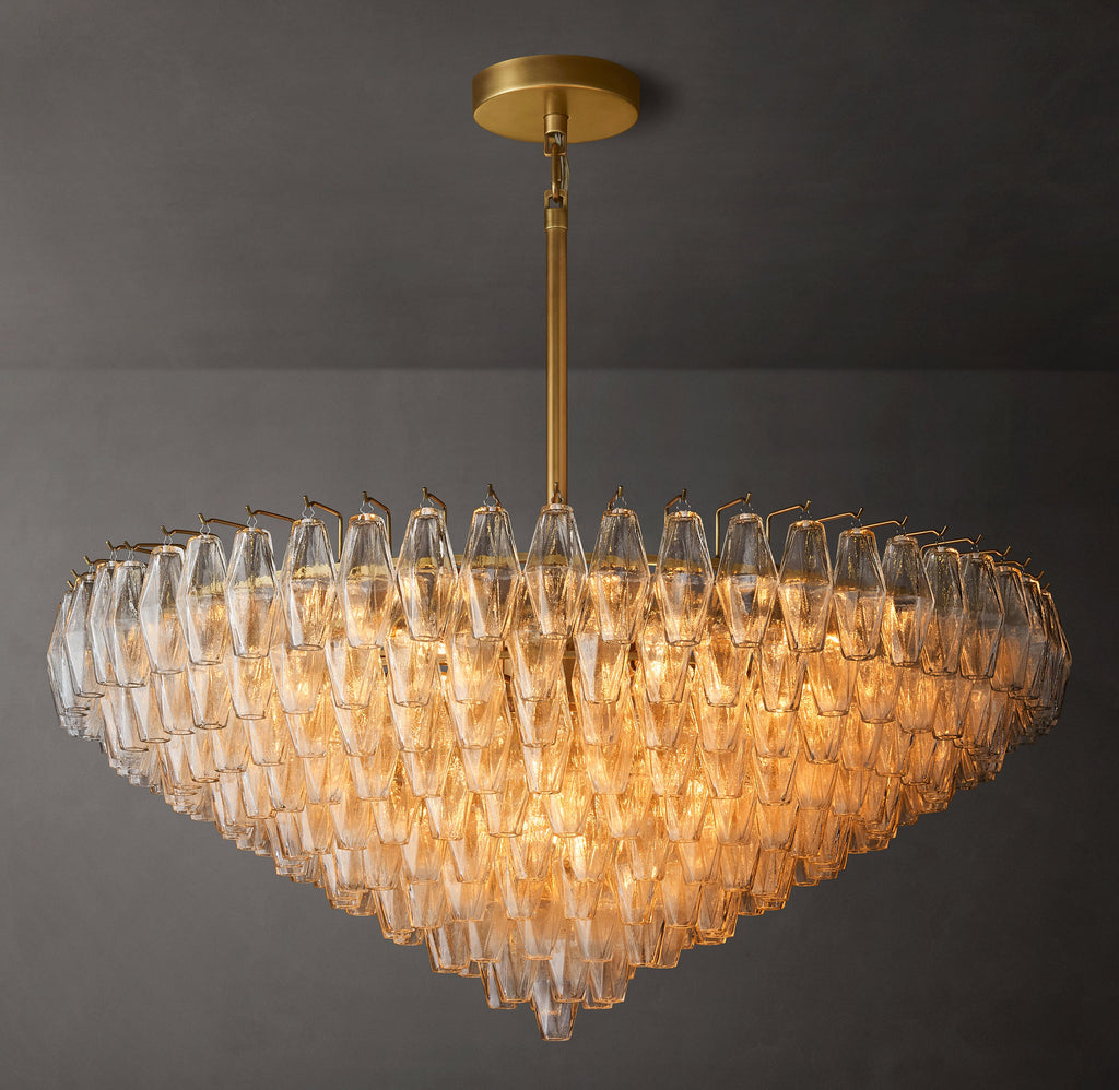 Artisan Chiara Clear Glass Tiered Round Chandelier – 47" — view 1