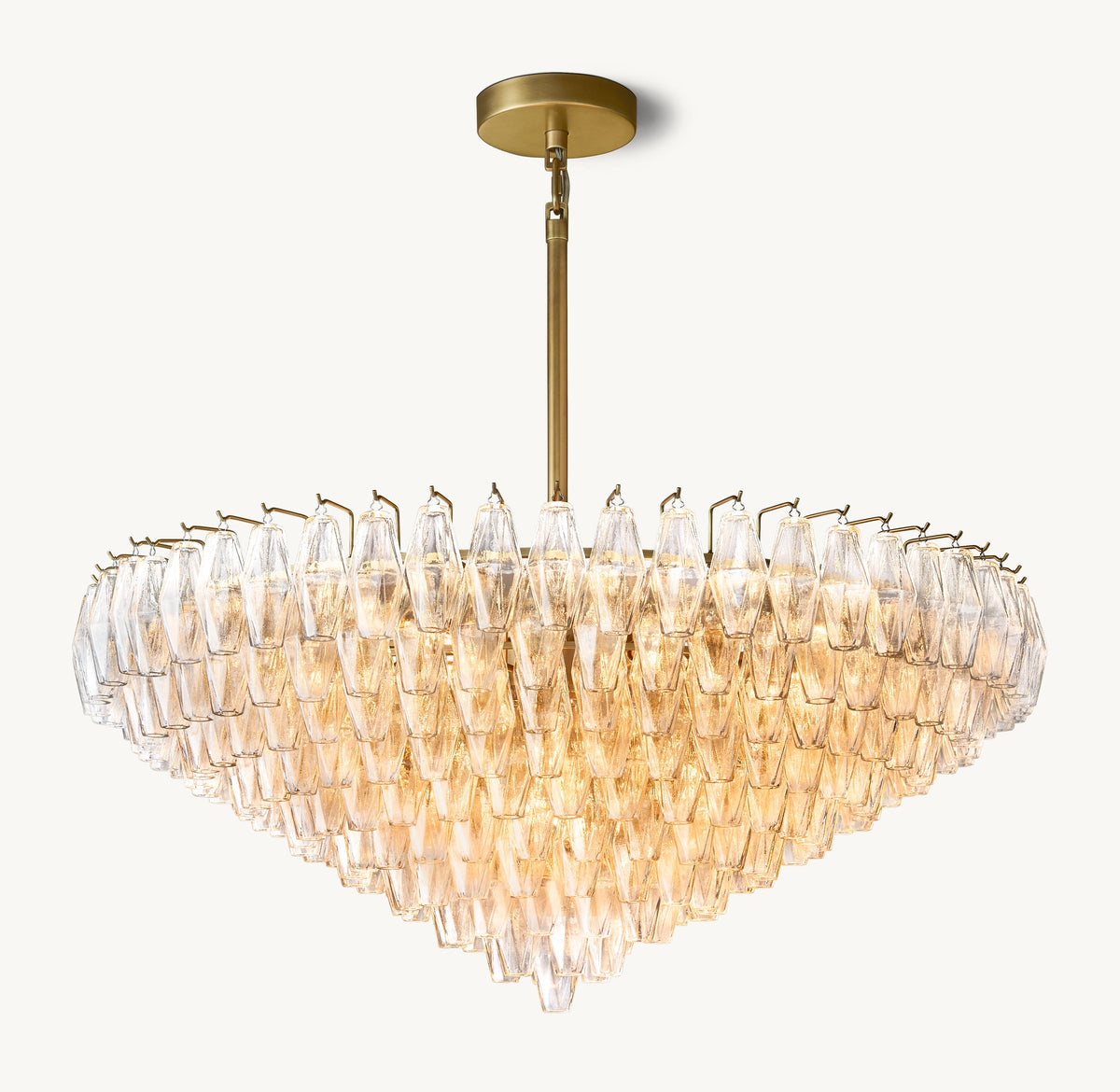 Artisan Chiara Clear Glass Tiered Round Chandelier – 47" — view 2