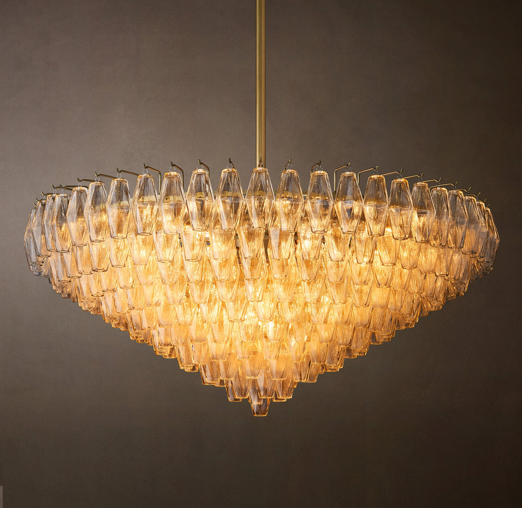 Artisan Chiara Clear Glass Tiered Round Chandelier – 47" — view 3