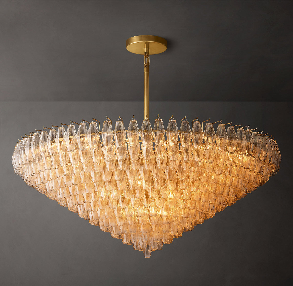 Artisan Chiara Clear Glass Tiered Round Chandelier – 62" — view 1