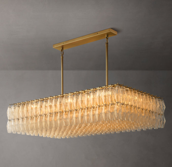Artisan Chiara Clear Glass Rectangular Chandelier – 54" — view 3
